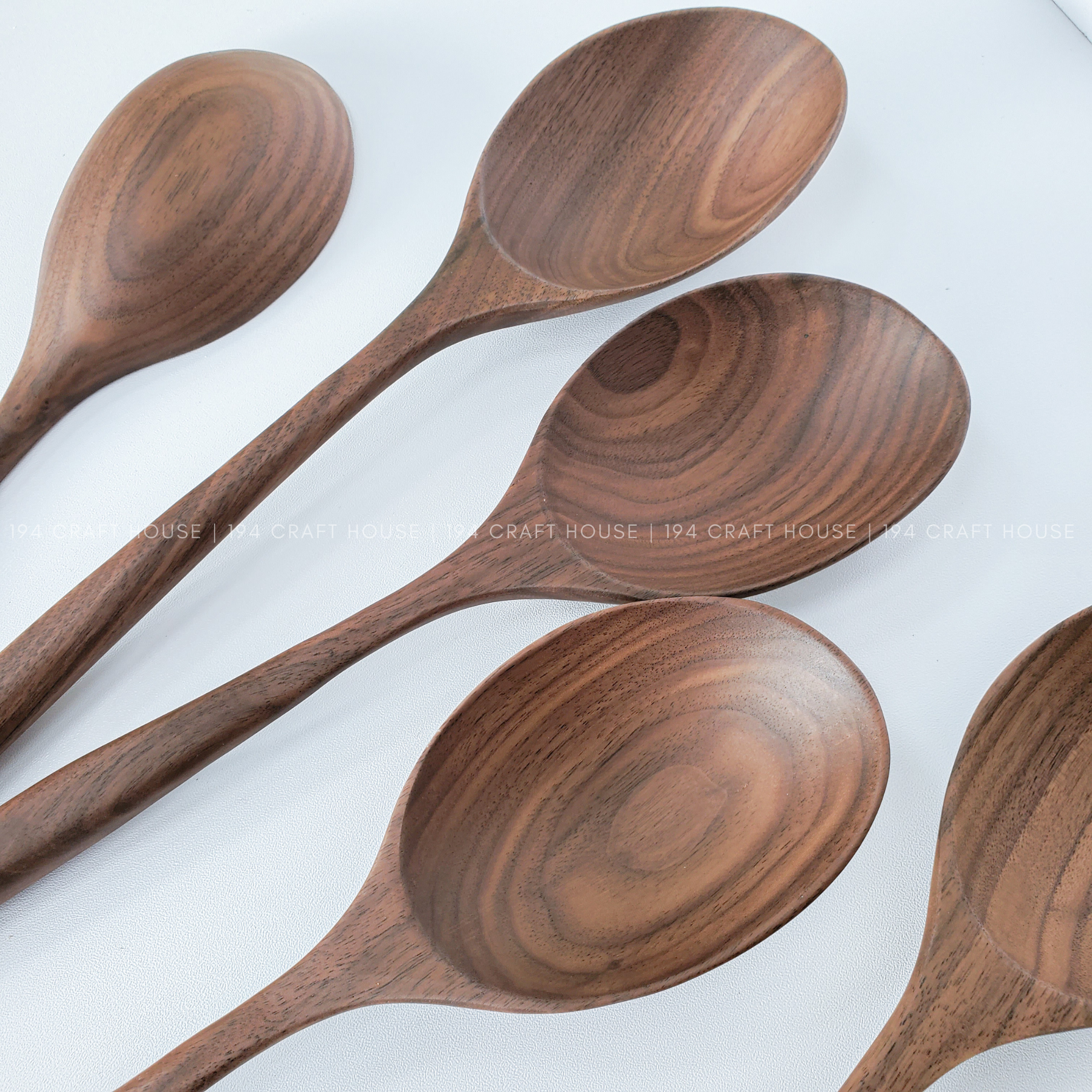 194 Craft House - Wholesale Serving Utensil - Large Walnut Wooden Spoon - Kitchen Serving Utensils7