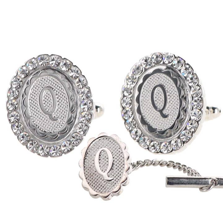 Dubal Brothers - Vendita all'ingrosso Gemelli - Gemelli e fermacravatte Vittorio Vico Bling iniziali: dalla A alla Z di Classy Cufflinks50