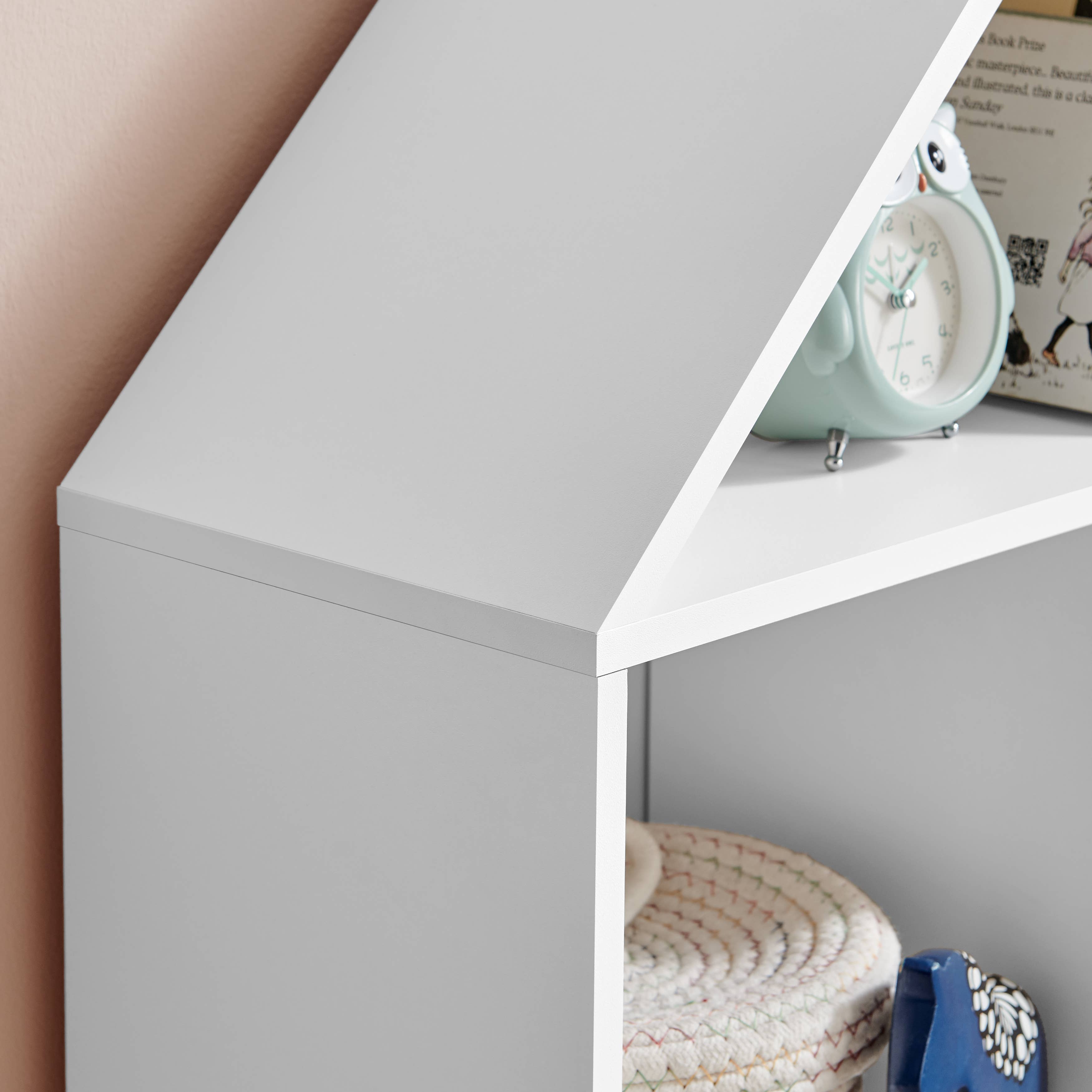 Danya B - Vente Bibliothèques - Étagère Steiner White Dollhouse pour enfants avec pieds en hêtre6