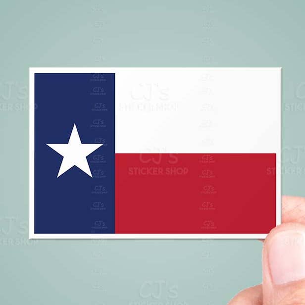 Texas TX State Flag Sticker for wholesale by CJ's Sticker Shop