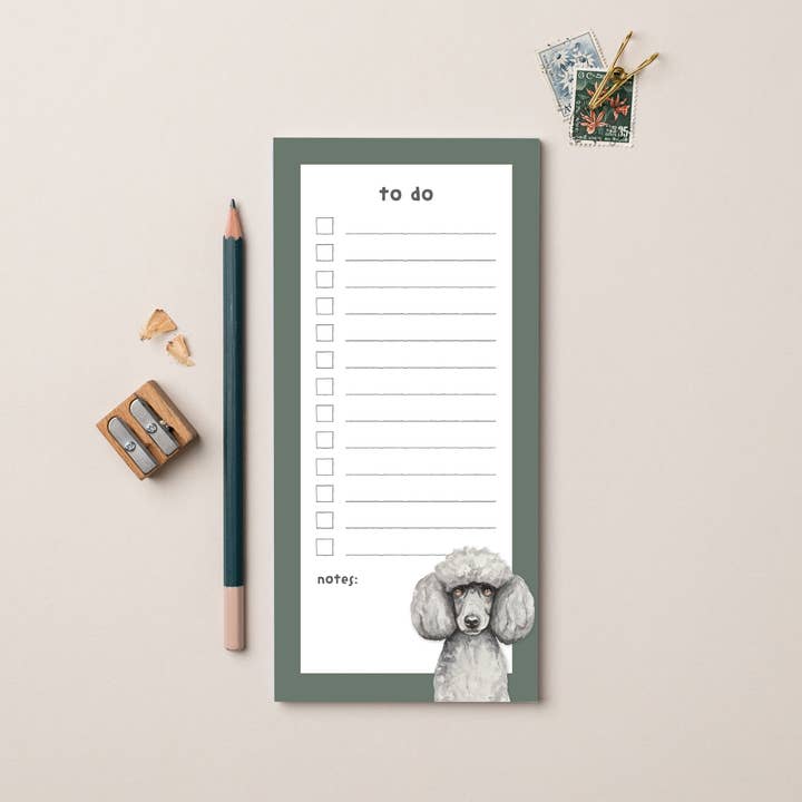 Poodle List Pad for wholesale by lil wabbit