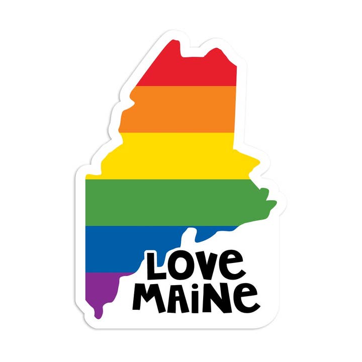 Love Maine State Pride Rainbow LGBTQ Mini Sticker 20 ct for wholesale by RetroPlanet