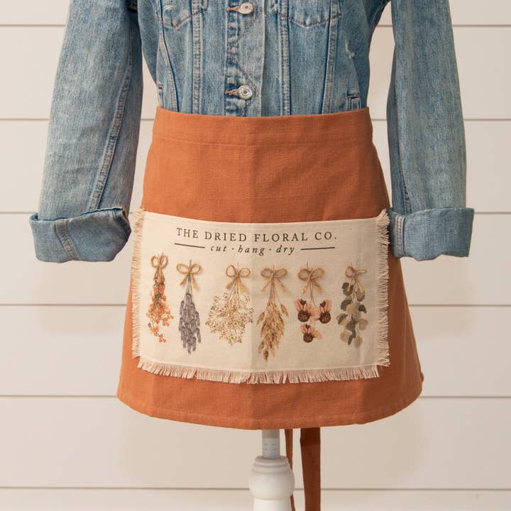 Audrey's Home & Gift - Wholesale Apron - Half Apron - Dried Floral Co (PC)