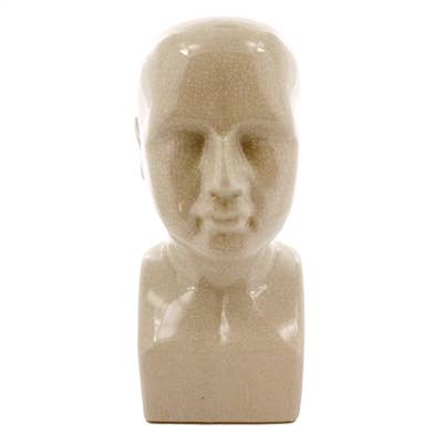 HomArt - Wholesale Decorative Figurine - Phrenology Head, Ceramic - Lrg - White