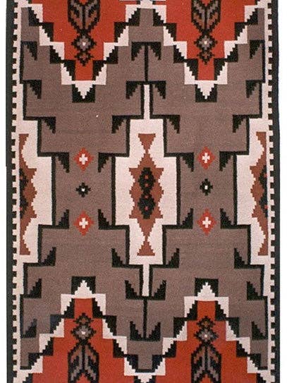 6' x 9' Hand Woven Wool Trading Post Rug 619 for wholesale by El Paso Saddleblanket