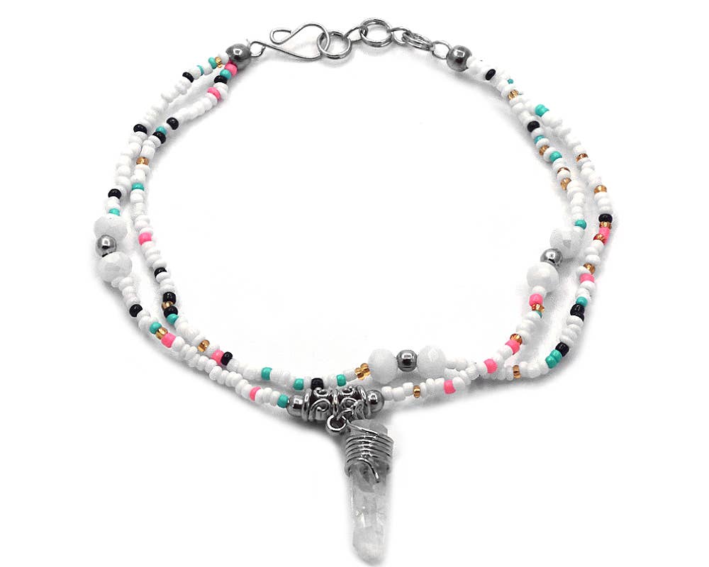 Pichincha - Vente Bracelets de cheville - Bracelet de cheville multibrins orné de perles Crystal Point5