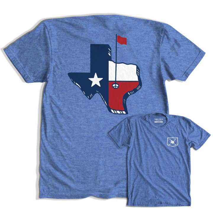 Texas Golf Flag - Graphic Tee for wholesale by TWT Brand
