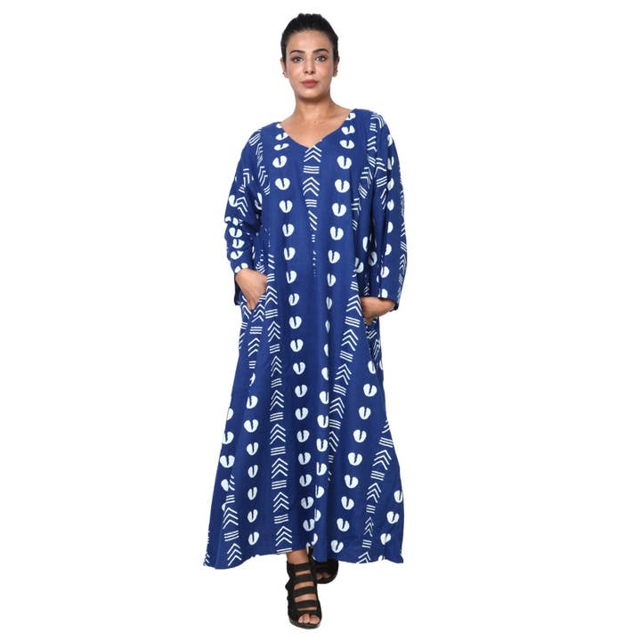 Women's Long Sleeve Loose Maxi Dress -- FI-150 for wholesale by African Stars