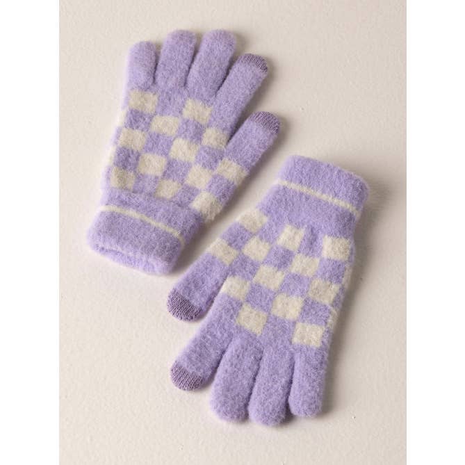 Lilac TANNER TOUCHSCREEN GLOVES for wholesale on Faire