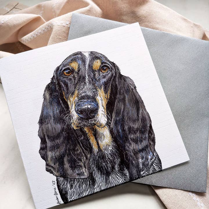 Cartão de Cumprimentos Basset Bleu para Qualquer Ocasião / Só para Dizer por atacado de Amber Marie Studio