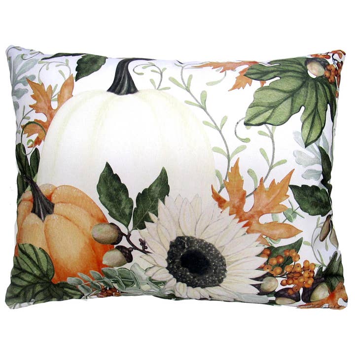 Pillow - Fall Pumpkins - indoor / outdoor cushion for wholesale by Magnolia Casual