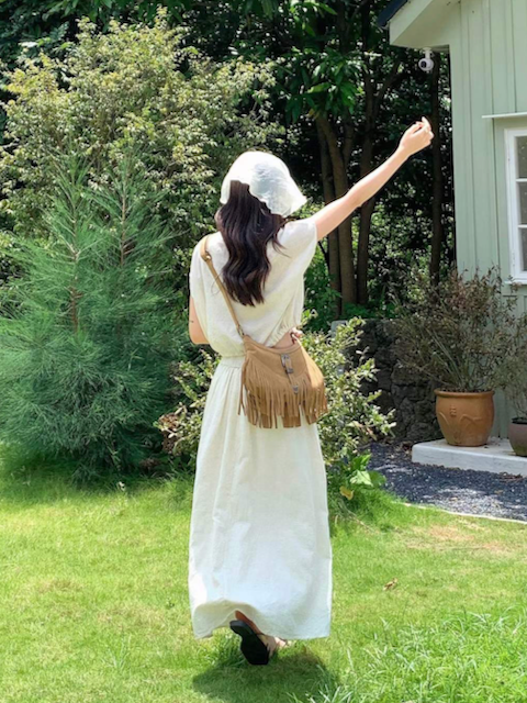 Pretty Persuasions – wholesale Shoulder bag – women's – P24103 Boho Style Buckle Décor Suede-Like Shoulder Bag0