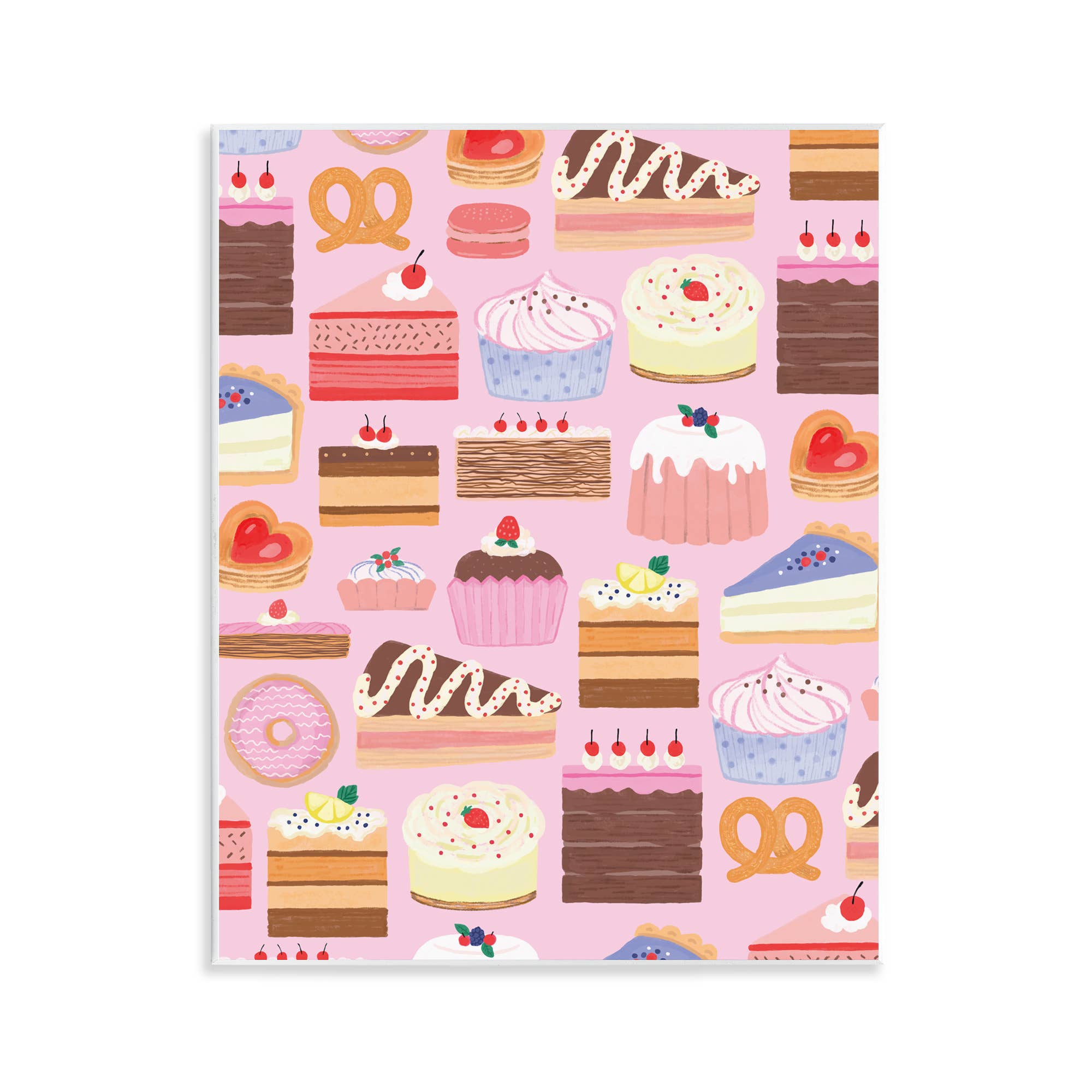 Stupell Industries - Vente Enseigne murale - Collection de Desserts Sweet Tooth - Art Mural Non Encadré0