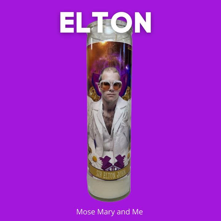 The Luminary Elton John Altar Candle for wholesale by The Luminary and Co.