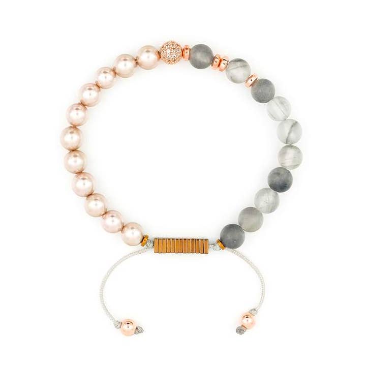 Bracelet Quartz Perle et Hématite pour la vente par Popvibe