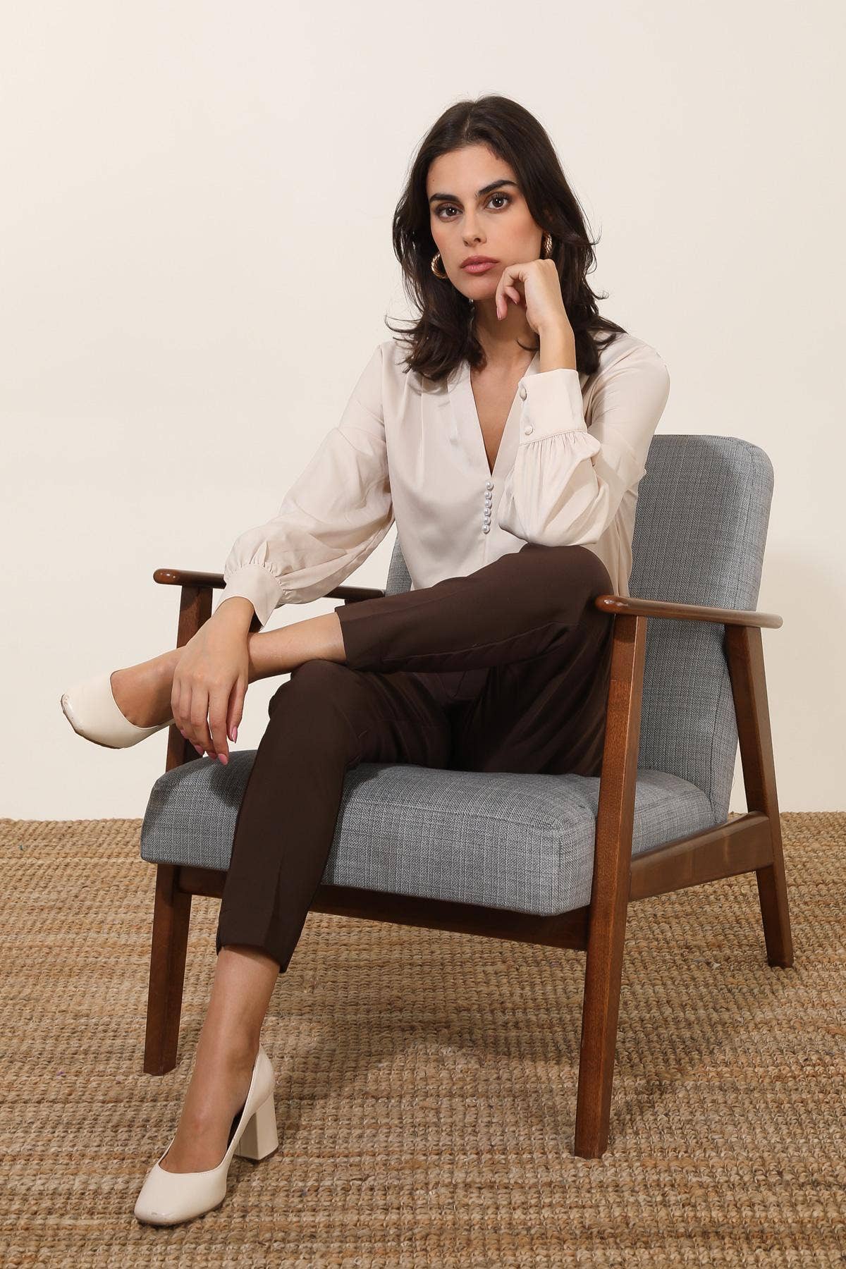 LULUMARY - Vendita all'ingrosso Camicetta - Donna - Blusa satinata H6720