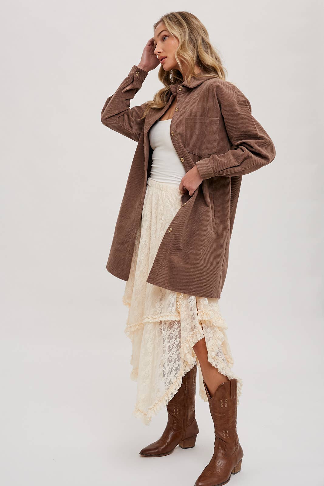 Bluivy – Großhandel Rock – Damen – MIDIROCK MIT SPITZENBÄNDERN24