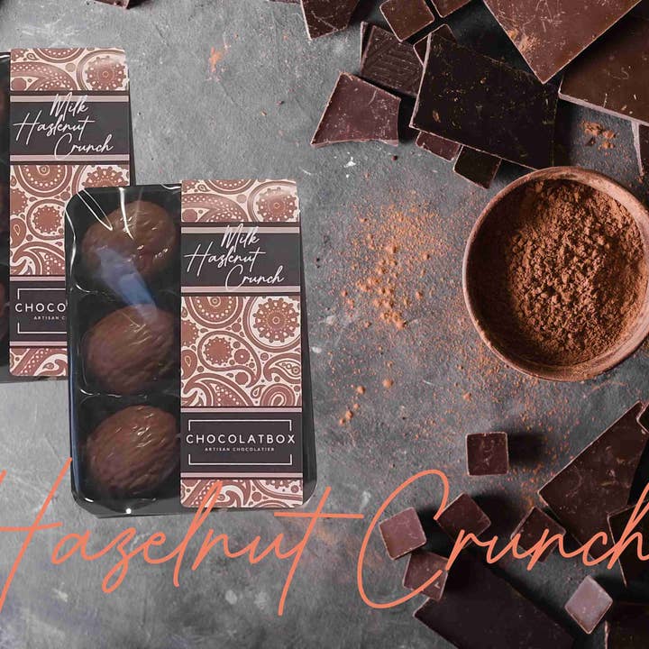 Belgian Milk Chocolate With Caramelised Hazelnut Crunch for wholesale by ChocolatBox