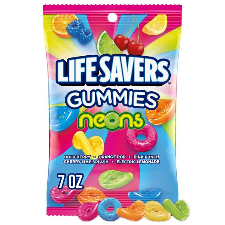 Snacky Candy – wholesale Gummy – Lifesavers Gummy Neons 12pc 7oz