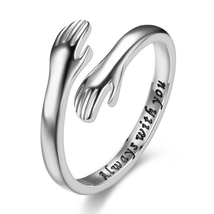 "Immer bei dir" Umarmende Arme Verstellbarer Ring für den Großhandel von Koch La Ni Jewelry