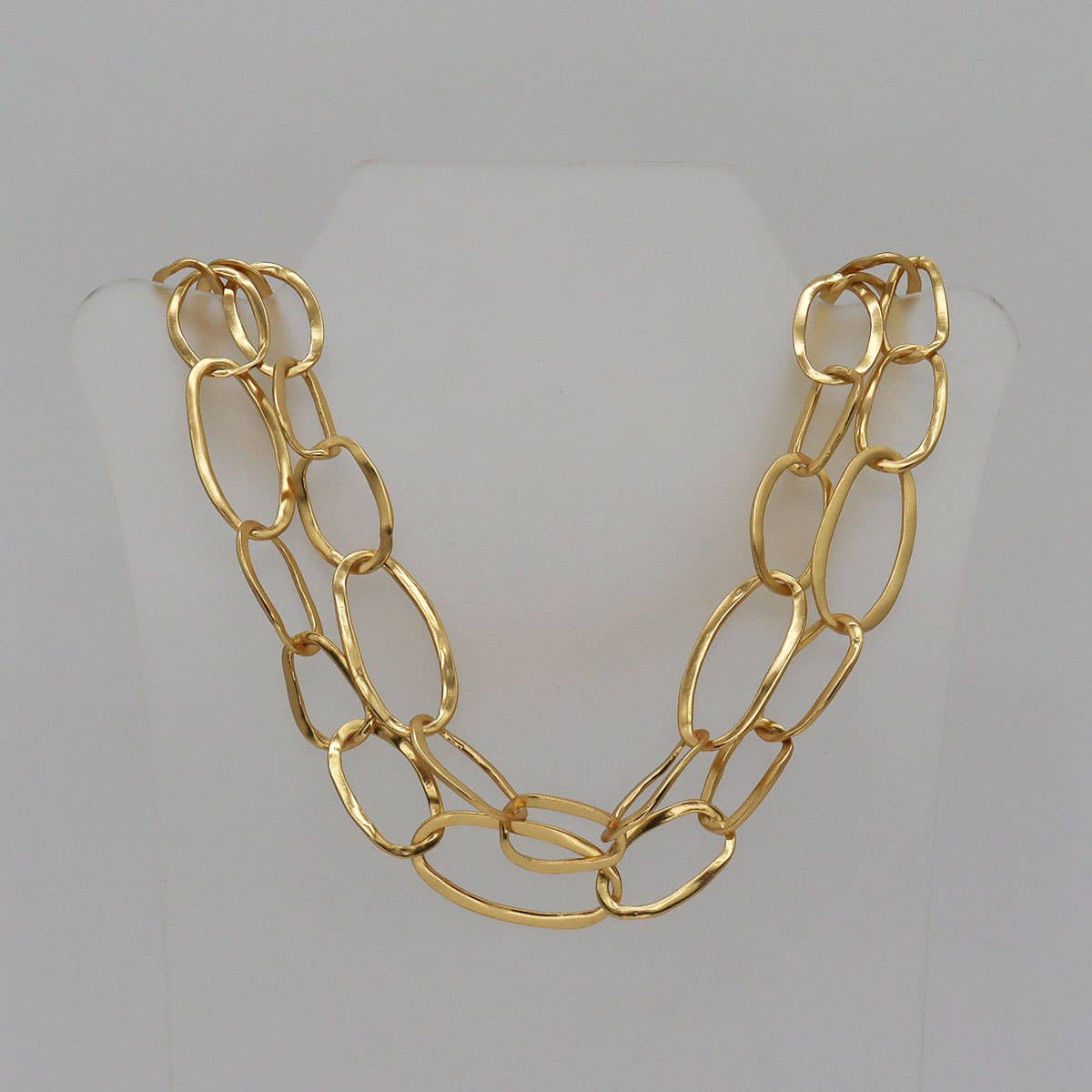 Oro Giallo Collana a strati con link organico alla moda in vendita all'ingrosso su Faire1