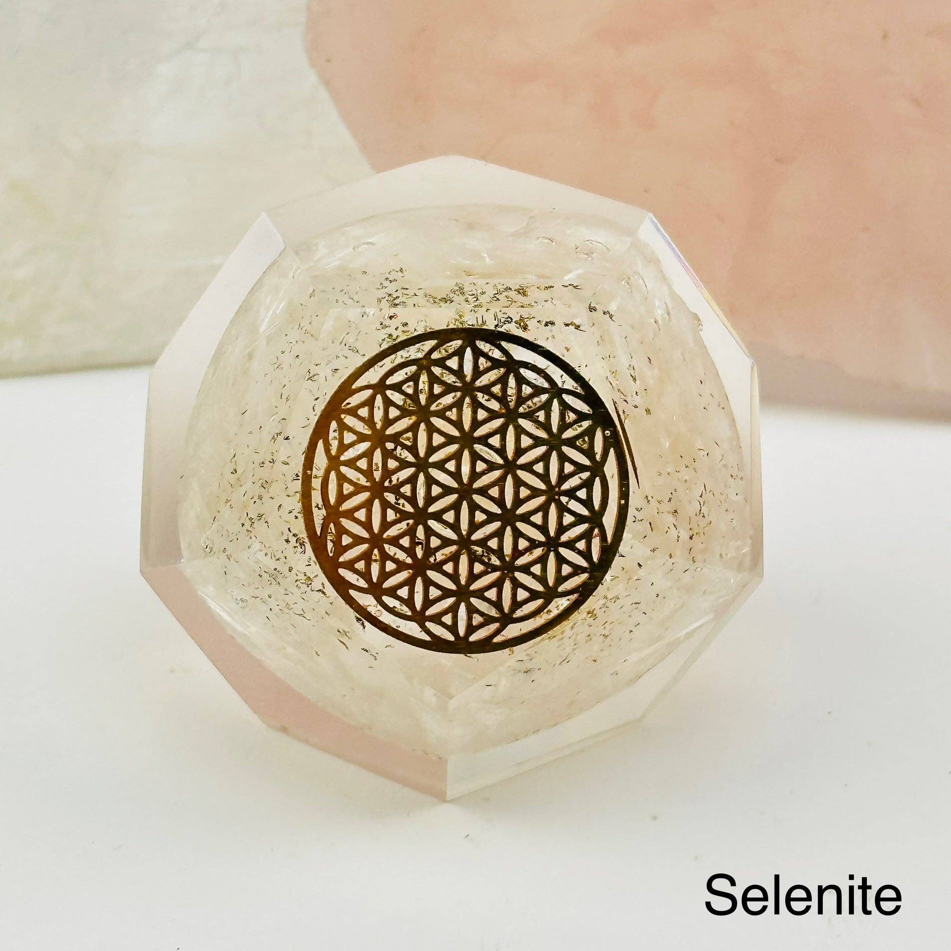 Rock Paradise – wholesale Spiritual stone/crystal – Crystal Orgone Dodecahedron with Flower of Life9