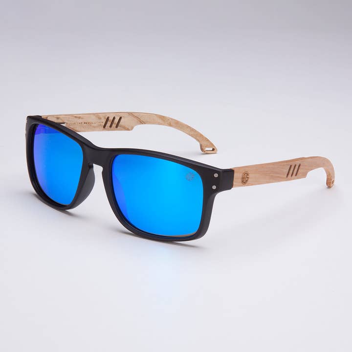 Bells Beach – Mens Polarised Sunglasses with Real Wood Arms for wholesale by Union of Surf