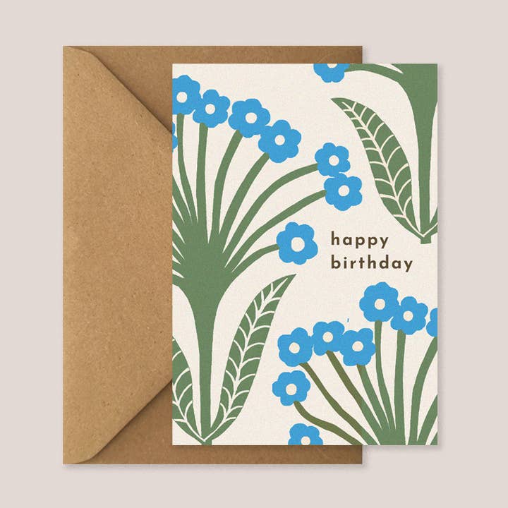 Carte d'anniversaire Fleurs de Palmier pour la vente par Kiran Ravilious