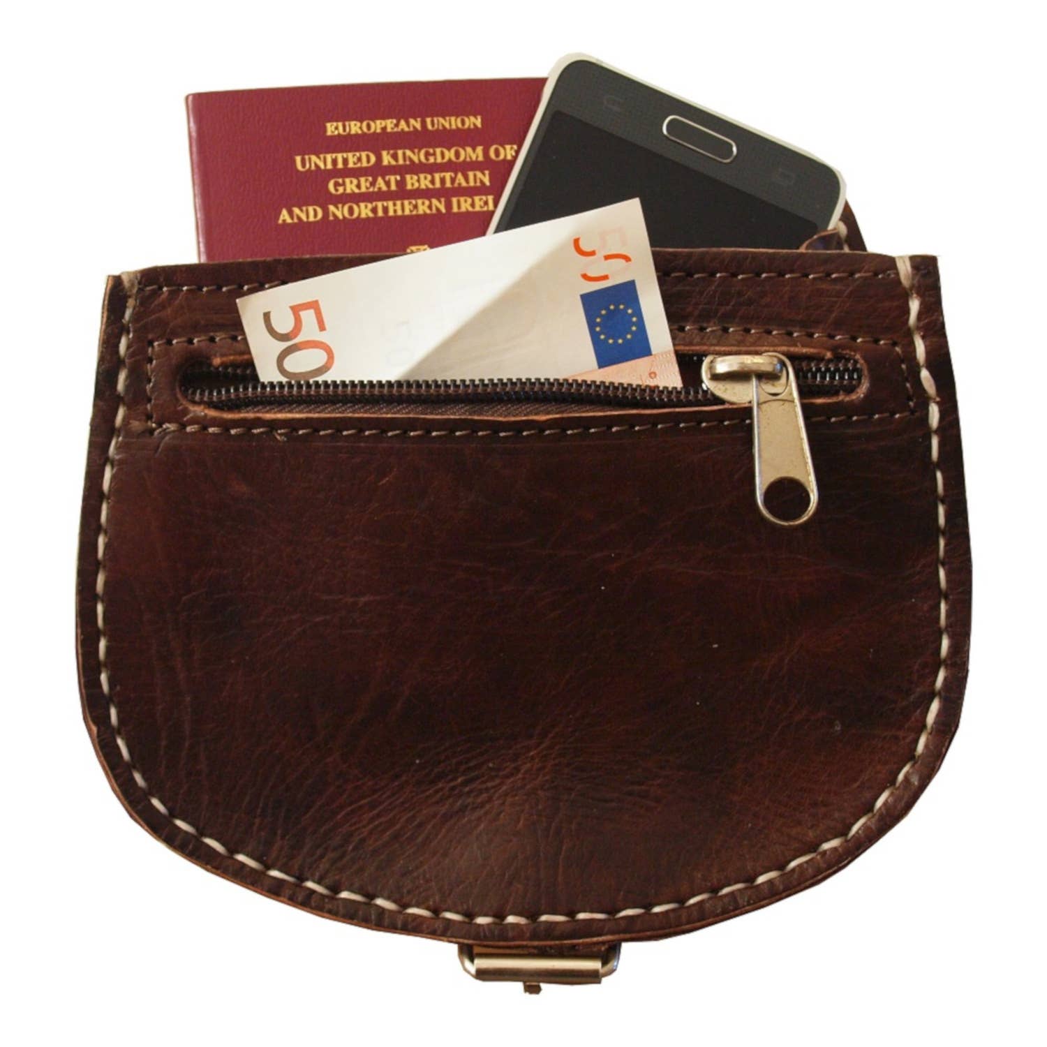 BERBER LEATHER – wholesale Crossbody bag – Women's – Small Leather Saddle Bag4