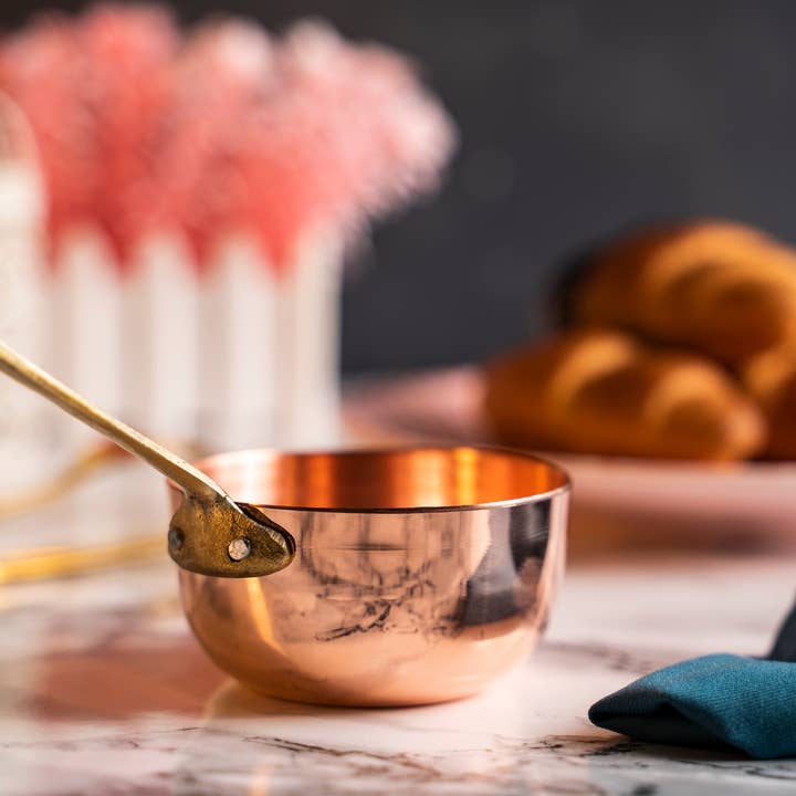 Olive Oil Anatolia - Wholesale Cooking pot - Set of 3 Handmade Hammered Solid Copper Melting Pots7