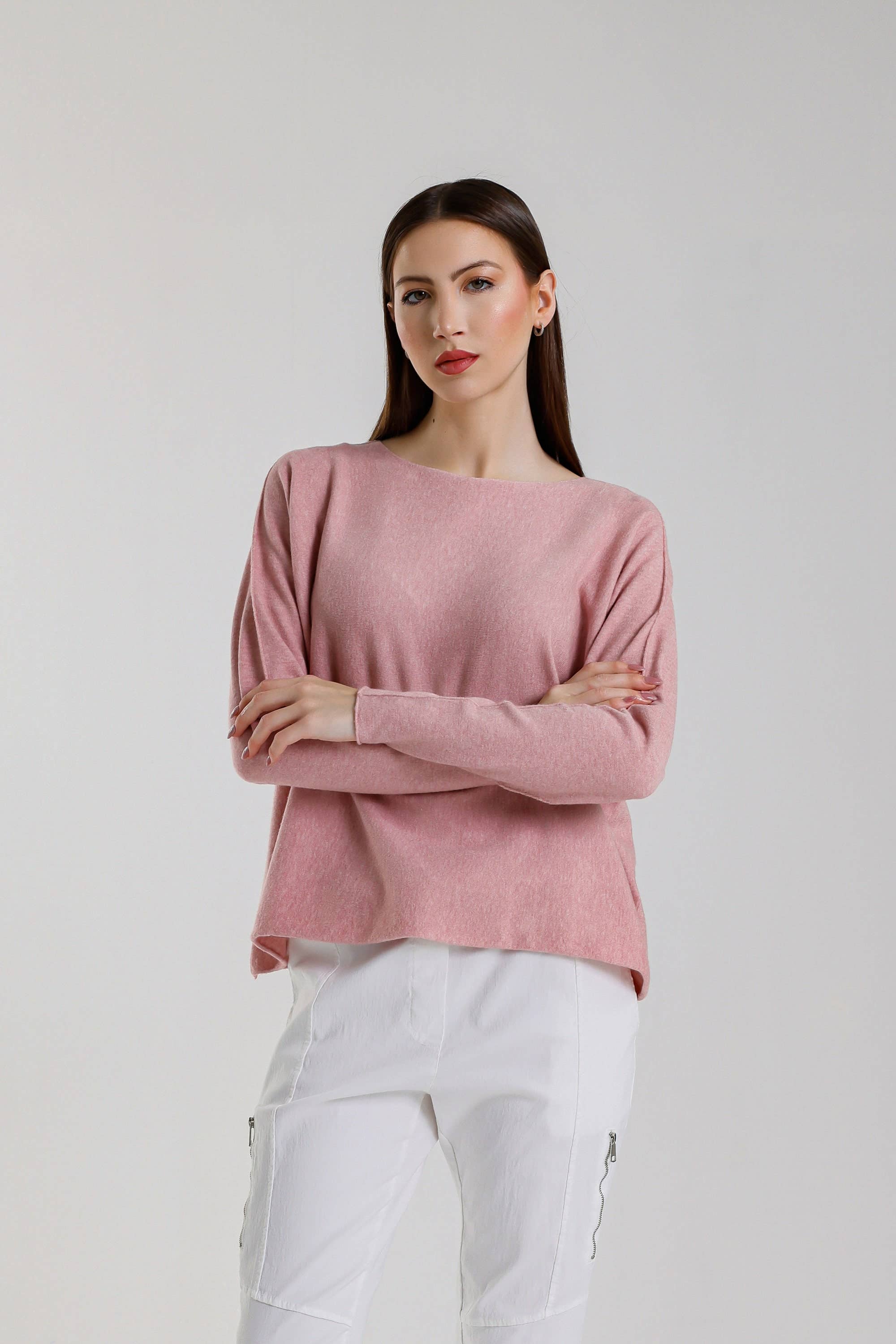 TINA Stephens Italy/Tees By Tina - Wholesale Knit Sweater - Women's - Laurin Seriously Soft Jewel Neck Sweater (BLS425)52