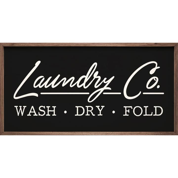 Laundry Co Wash Dry Fold Black for wholesale by Kendrick Home