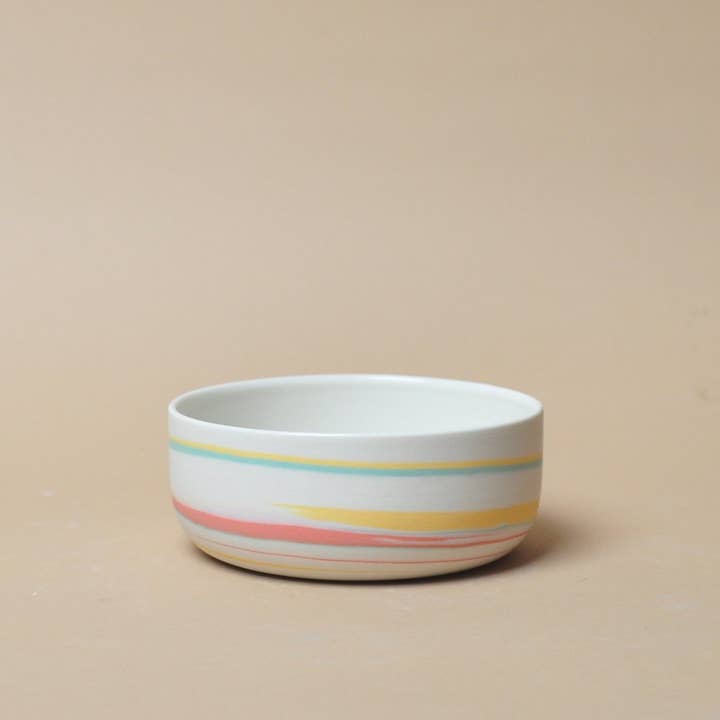 REMOVED BRAND - Wholesale Bowl - Taffy Tri-color Cereal Bowl