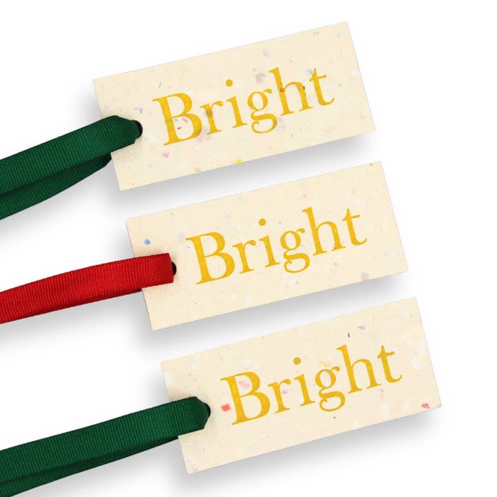 "Bright" Letterpress Printed Gift Tags (Pack of 6) for wholesale by Letterpress PLAY