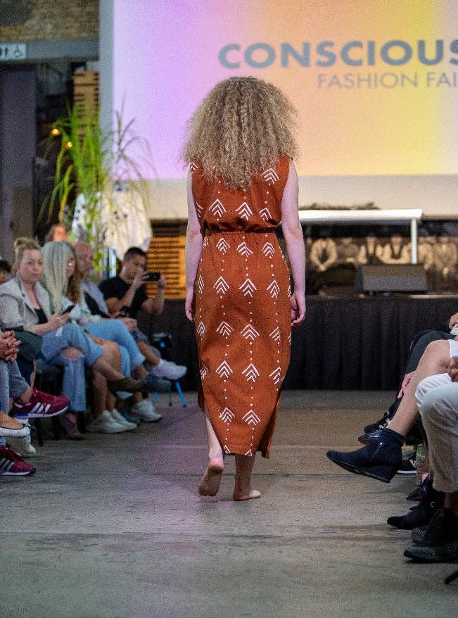 The Text Style - Wholesale Dress - Women's - Bogolan organic cotton dress. Natural colours.2