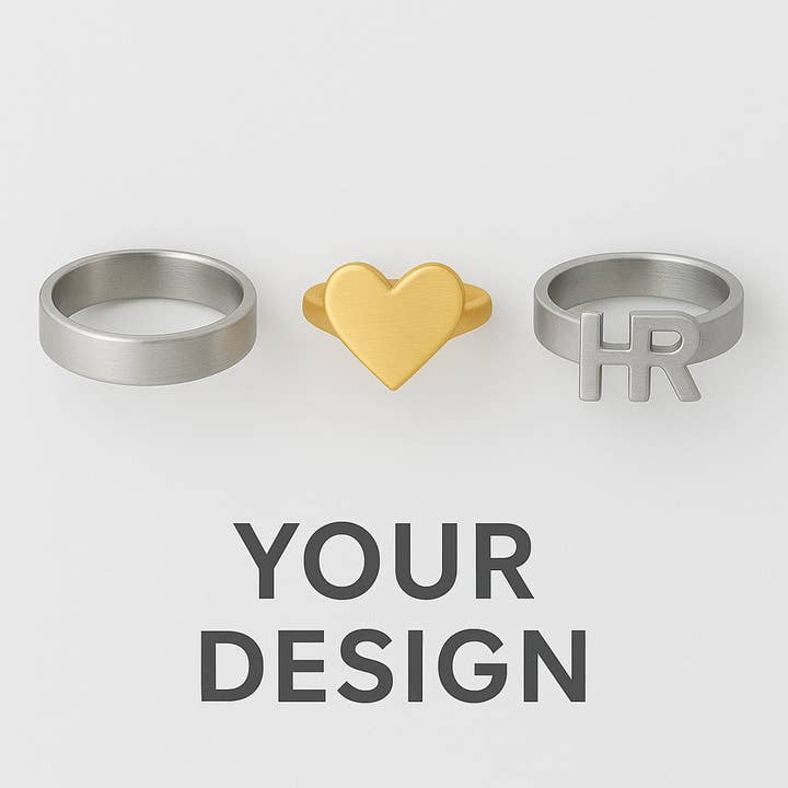 Aangepaste Logo & Ontwerp Ringen Op Maat Gemaakt Roestvrijstalen Sieraden voor wholesale door Gifts From The Crypt