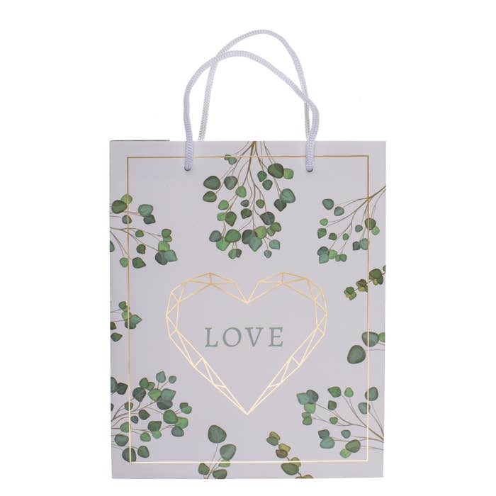 Out of the blue KG - Wholesale Gift Bag - White/green paper gift bag, Love,1