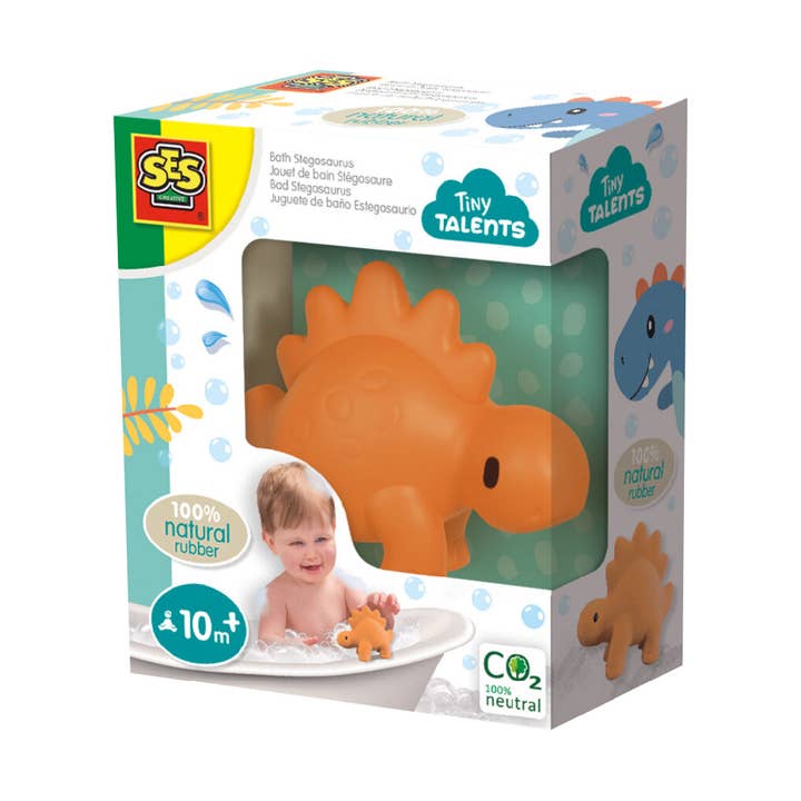 SES Creative Bath Stegosaurus Natural Rubber for wholesale by Petra Toys