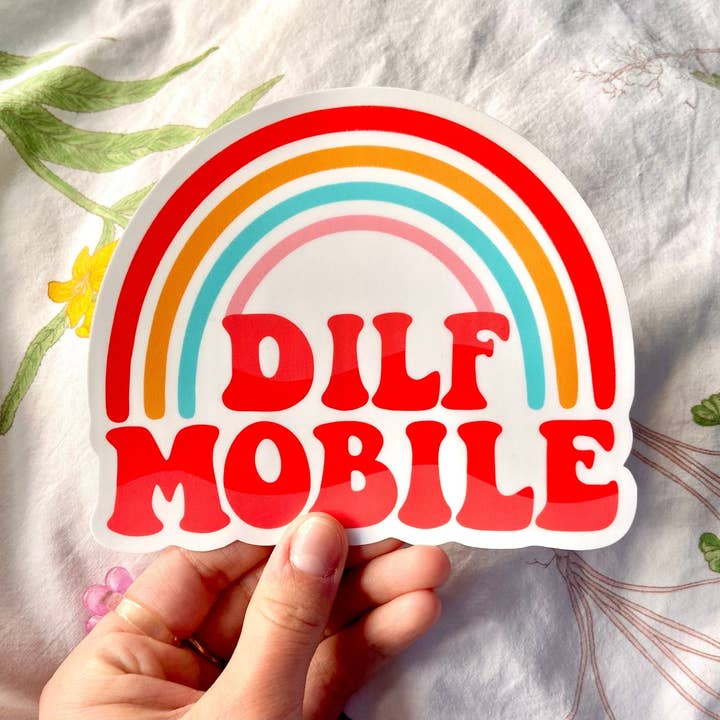 Autocollant de pare-chocs mobile Dilf pour la vente par Hollandaize Art