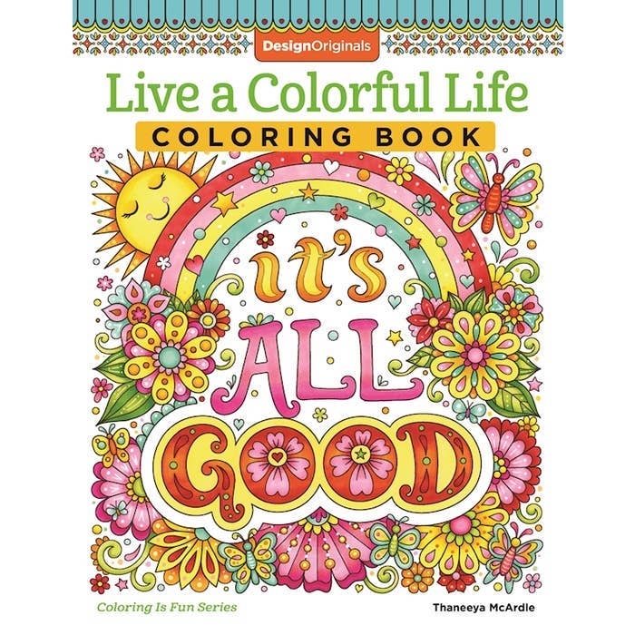 Livro de colorir - Viva uma vida colorida por atacado de Wellspring