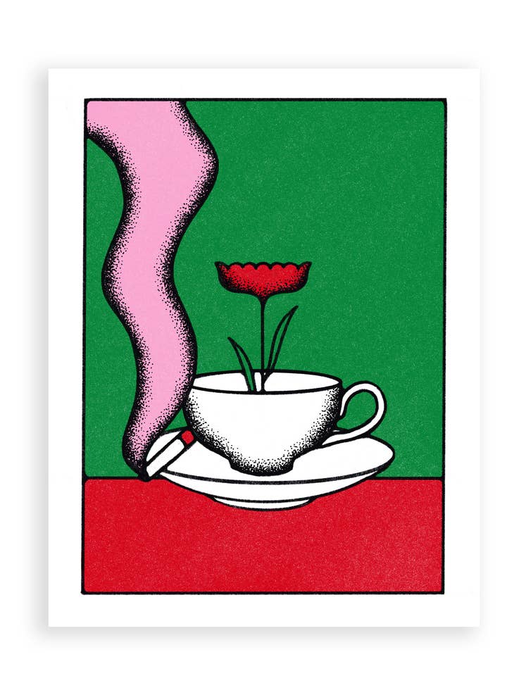 "Cafe" Art Print - 8.5x11" for wholesale by Allison Poplett