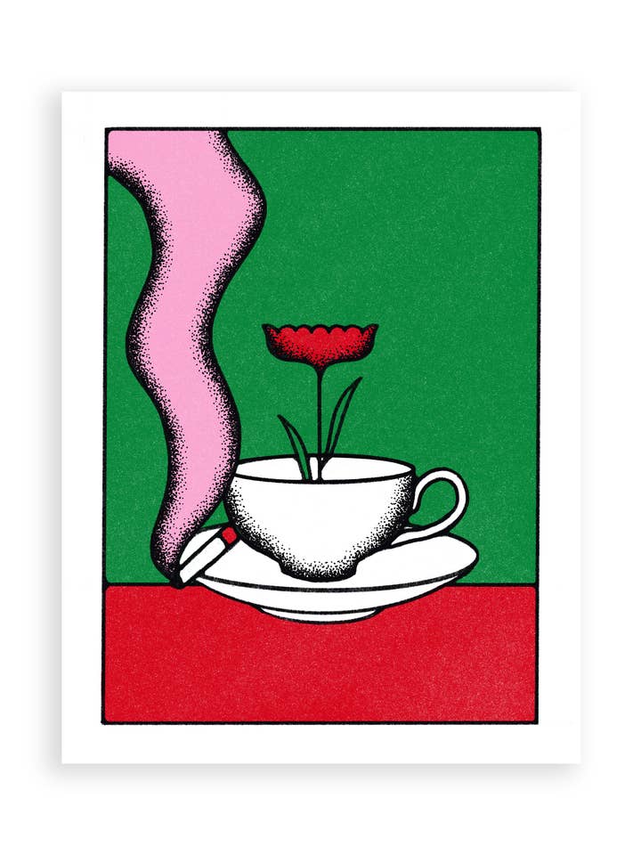 "Cafe" Kunsttryk - 8,5x11" for engroshandel hos Allison Poplett