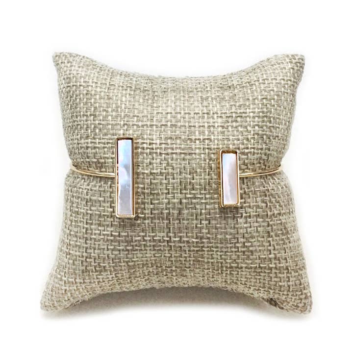 StarryNYC - Wholesale Cuff Bracelet - Semi Precious Stone Brass Wire Open Cuff Bracelet Bangle5