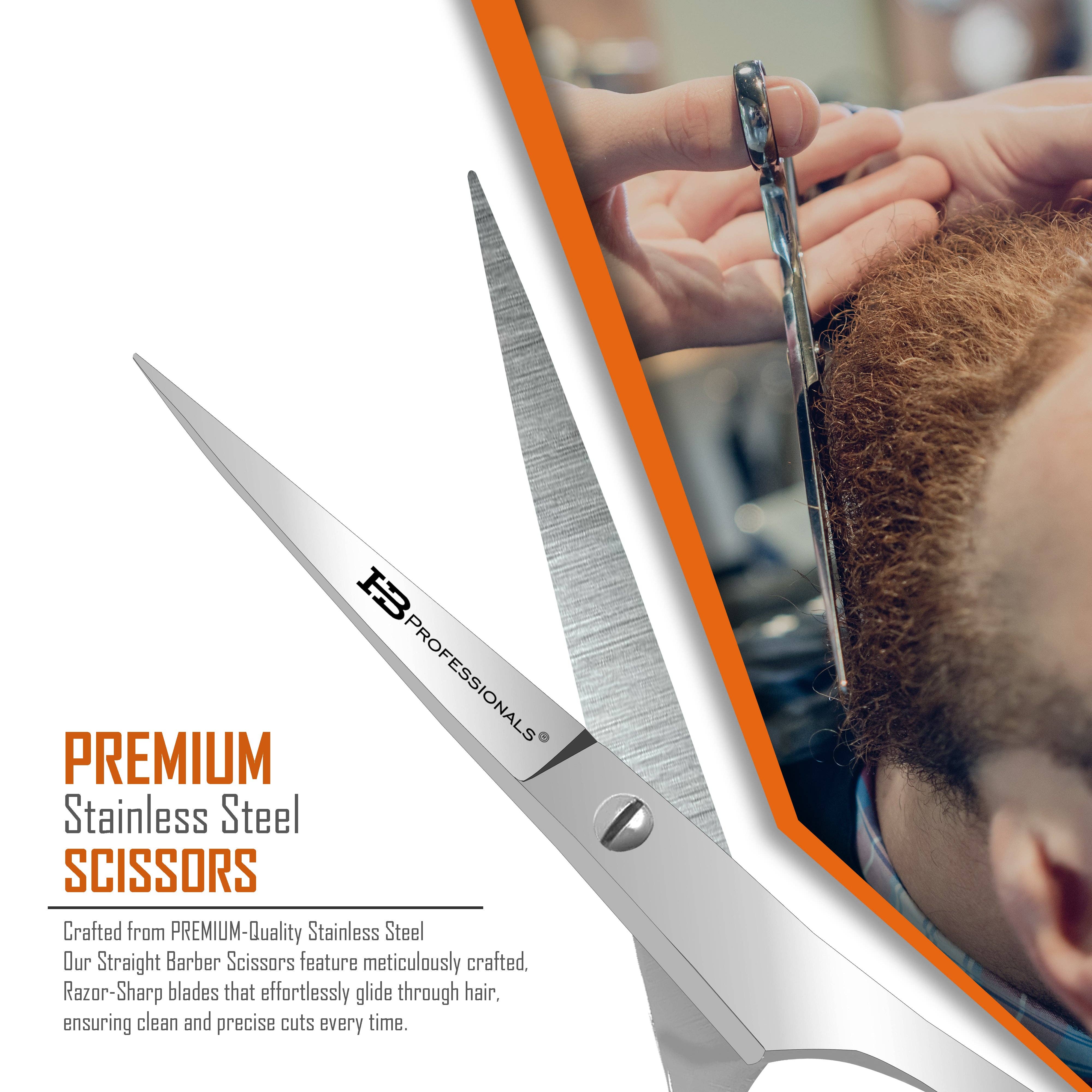 Silver Hair Cutting And Hair Dressing Shears - 7.5 Inches - Premium Stainless Steel Scissors - Razor Edge Sharp Blades - For Salons, Professional Barbers, Men & Women, Kids, Pets (Silver) for wholesale on Faire2