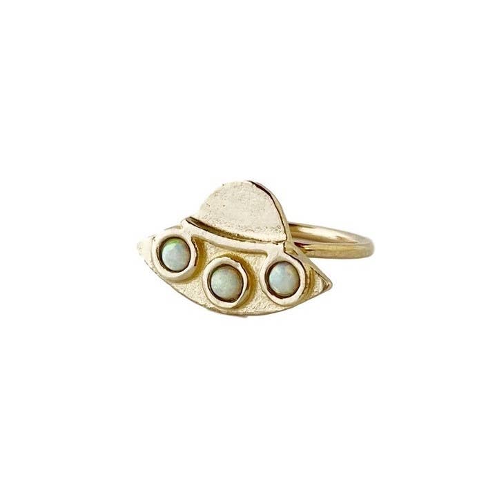Therese Kuempel Jewelry - Wholesale Cocktail/Statement Ring - UFO Ring with Opal