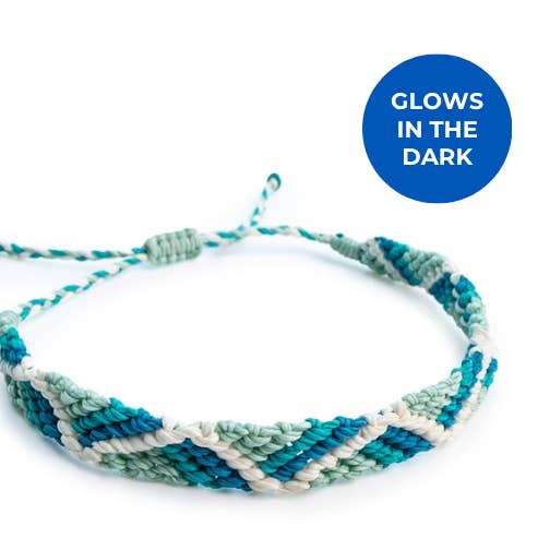 4ocean Riptide Armband, Mint Glow, 6er-Pack für den Großhandel von 4ocean