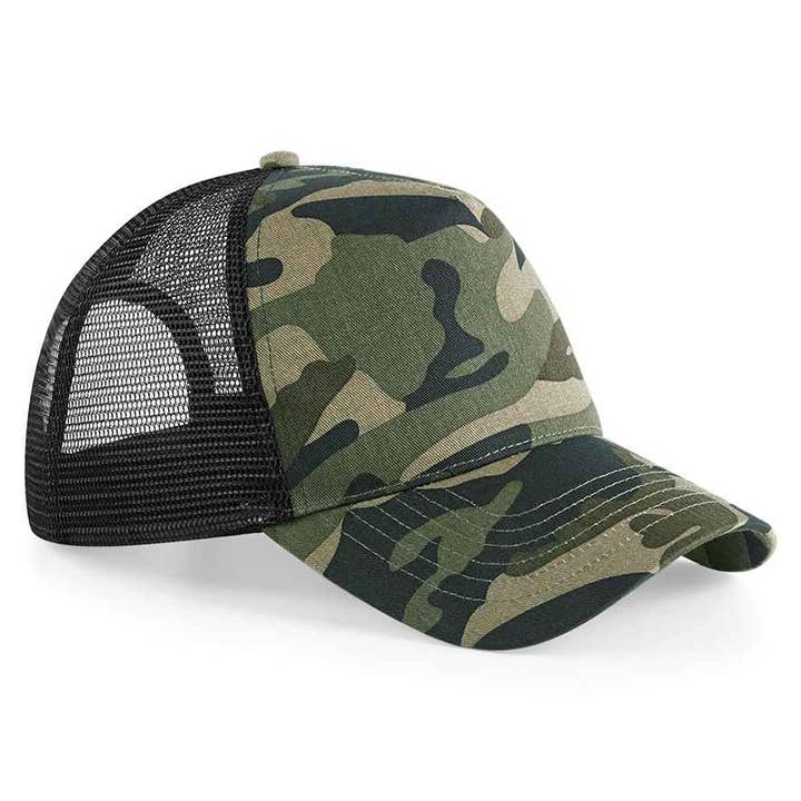 Pierre Francis - Wholesale Trucker Hat - Women's - Beechfield - Camo Snapback Trucker Cap2
