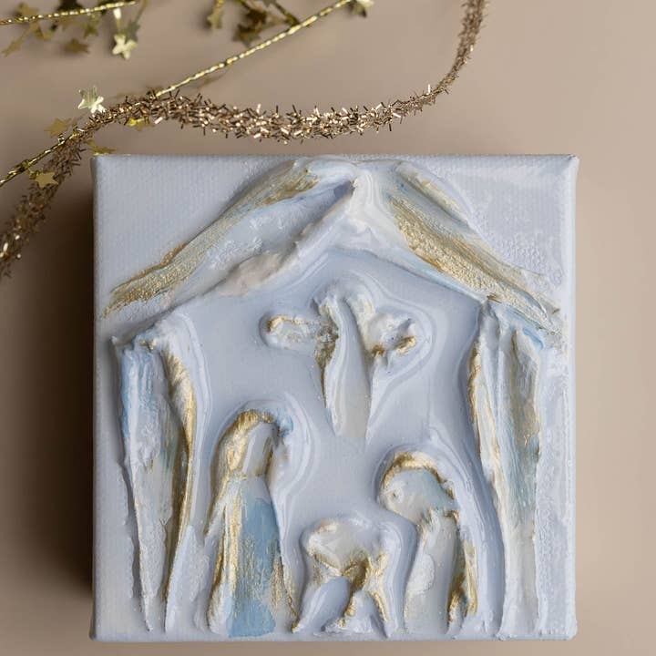 HappiesByAMS - Wholesale Painting/Drawing - Canvas - 4x4 inch - Nativity1