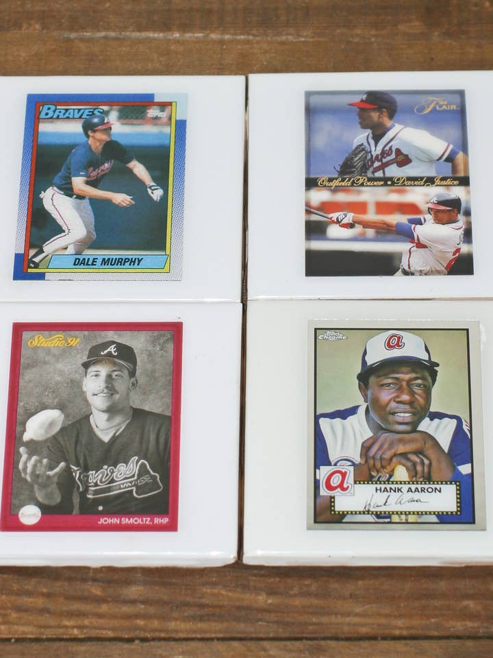 Atlanta Braves Coasters - Ceramic Tile Made from Cards for wholesale by Jake and Dean Uncommon Coasters
