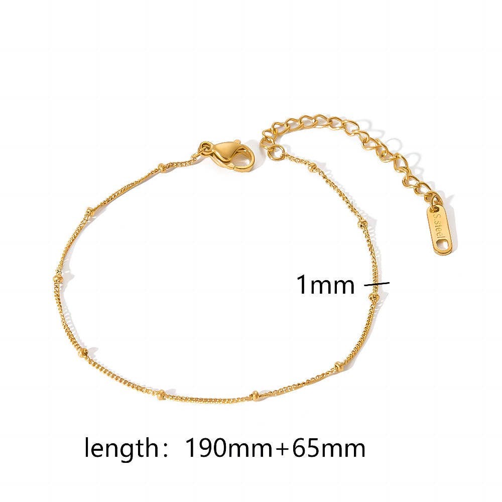 Mio Queena - Wholesale Link & Chain Necklace - Multi Style 18K Golden SS bracelet Chain DIY Accessories-FGS5